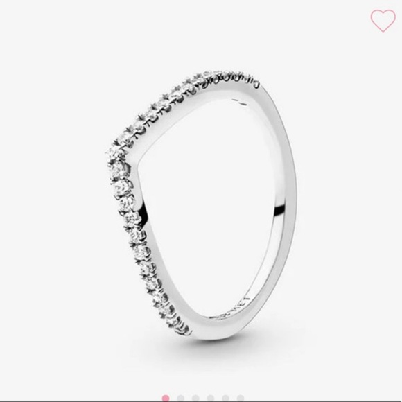 Pandora sparkling wishbone ring